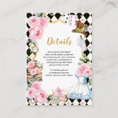 Carte D'accompagnement Alice rose dans Wonderland Tea Party Détails (Devant)