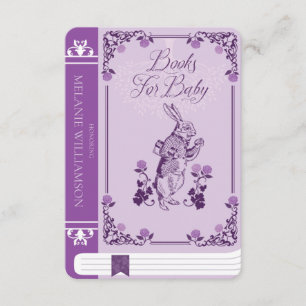 Carte D'accompagnement Alice vintage au pays des merveilles Livres lapins