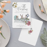 Carte D'accompagnement Alice vintage Au Pays Des Merveilles Réception De<br><div class="desc">Magnifiquement conçu vintage Alice in Wonderland détails de la réception de mariage sur le thème du pays des merveilles. Parfait pour un mariage Alice in Wonderland. Le design est composé d'un mélange de fleurs et d'oeuvres d'art originales dessinées à la main. Nous avons méticuleusement restauré l'iconique Alice in Wonderland illustrations...</div>