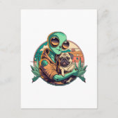 Carte D'accompagnement Alien et Pug (Dos)