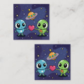 Carte D'accompagnement Alien Love Buddies (Devant / Derrière)