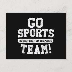 Carte D'accompagnement Allez l'équipe sportive ! Sports amusants