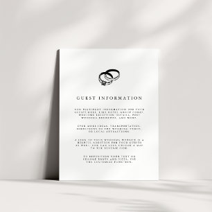 Carte D'accompagnement Alliances de mariage Détails pour les invités no