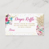 Carte D'accompagnement Aloha Baby shower ananas rose Barreau (Devant)