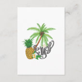 Carte D'accompagnement Aloha Tropical Beach Wedding Détails du client (Dos)