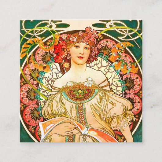 Carte D'accompagnement Alphonse Mucha Art Nouveau Daydream (Devant)