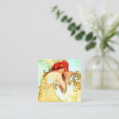 Carte D'accompagnement Alphonse Mucha Art Nouveau Été (Debout devant)