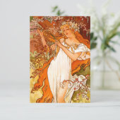 Carte D'accompagnement Alphonse Mucha Printemps Art Nouveau (Debout devant)