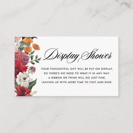 Carte D'accompagnement Amaryllis botanique et mamans Floral Display Show (Devant)