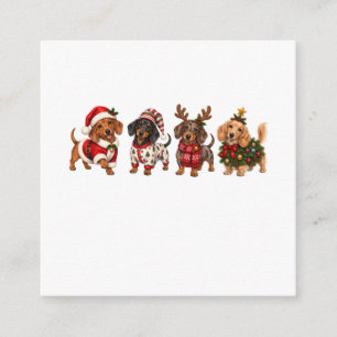 Carte D'accompagnement Amis de Noël du teckel de Noël
