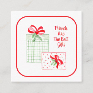 Carte D'accompagnement Amis de vacances Watercolor Meilleurs cadeaux Joye