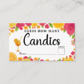 Carte D'accompagnement Amour au Premier Spritz Devinez Combien de Bonbons (Devant)