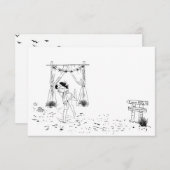 Carte D'accompagnement Amour côtier Plage de sable Ligne minimale Art Pet (Devant / Derrière)