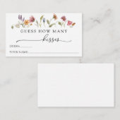 Carte D'accompagnement Amour dans Bloom Fleur sauvage Devinez combien de (Devant / Derrière)