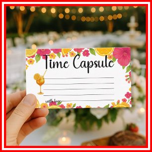 Carte D'accompagnement Amour de capsule temporelle à la première giclée d
