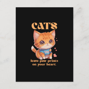 Carte D'accompagnement amour de chat mignon