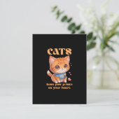 Carte D'accompagnement amour de chat mignon (Debout devant)