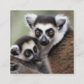 Carte D'accompagnement **"Amour de la mère : Mummy and Baby Lemur Cuddlin (Dos)