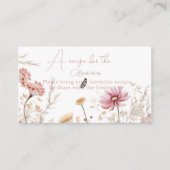 Carte D'accompagnement Amour en fleur Douche nuptiale (Devant)