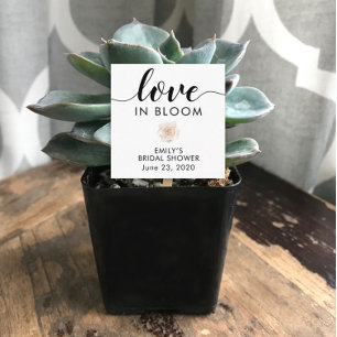 Carte D'accompagnement Amour en fleur fleurie maillot de douche