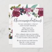 Carte D'accompagnement Amour en fleurs (Devant / Derrière)