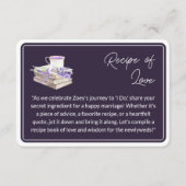 Carte D'accompagnement Amour et Lavender | Recette d'amour (Devant)