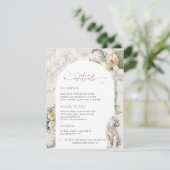 Carte D'accompagnement Amour Sauvage | Détails pour les invités sur la ve (Debout devant)