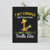Carte D'accompagnement Amoureux de girafe Girafe Que Sentent Les Pets (Debout devant)