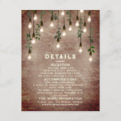 Carte D'accompagnement Ampoules Vintage Briques Rustiques Détails De Mari (Devant)