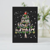 Carte D'accompagnement Amusant Whippet Noël Arbre Ornament Décor cadeau (Debout devant)
