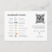 Carte D'accompagnement Analyse du code QR | Détails du week-end Mariage i (Devant)