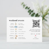Carte D'accompagnement Analyse du code QR | Détails du week-end Mariage i (Debout devant)