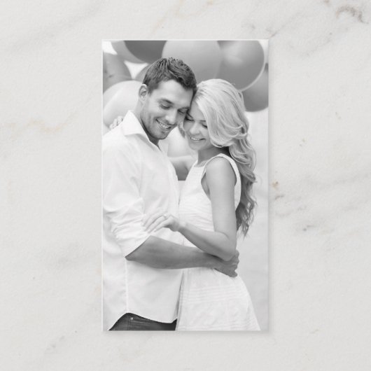 Carte D'accompagnement Analyser moi mariage RSVP QR Code photo (Dos)