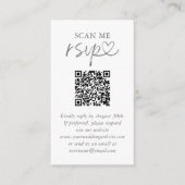 Carte D'accompagnement Analyser moi mariage RSVP QR Code photo (Devant)