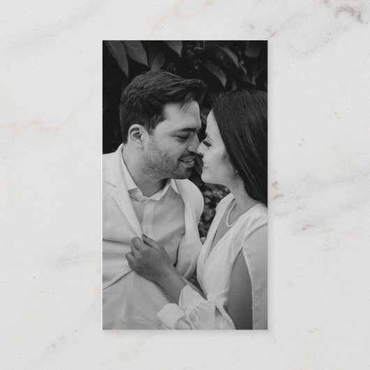 Carte D'accompagnement Analyser moi RSVP Mariage QR Code RSVP (Dos)