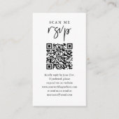 Carte D'accompagnement Analyser moi RSVP Mariage QR Code RSVP (Devant)