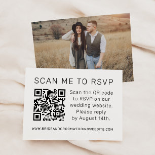Carte D'accompagnement Analyser moi vers RSVP Mariage QR Code photo RSVP