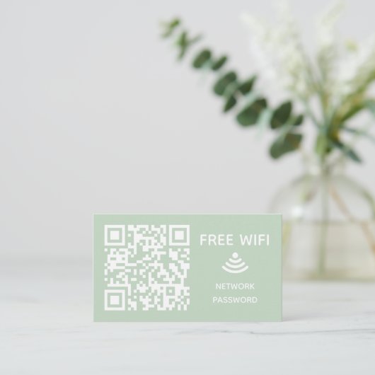 Carte D'accompagnement Analyser pour connecter Free Wifi Business qr code (Debout devant)