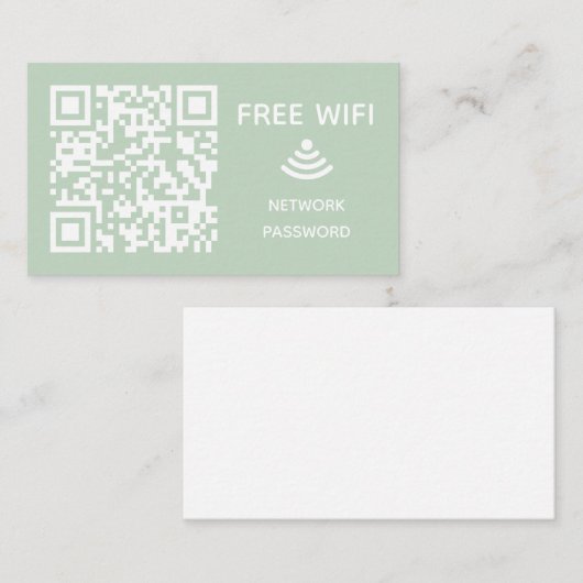 Carte D'accompagnement Analyser pour connecter Free Wifi Business qr code (Devant / Derrière)