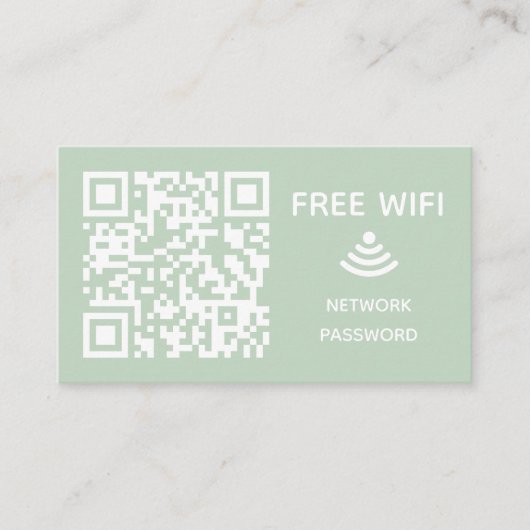 Carte D'accompagnement Analyser pour connecter Free Wifi Business qr code (Devant)