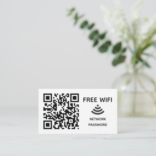 Carte D'accompagnement Analyser pour connecter Free Wifi Business qr code (Debout devant)