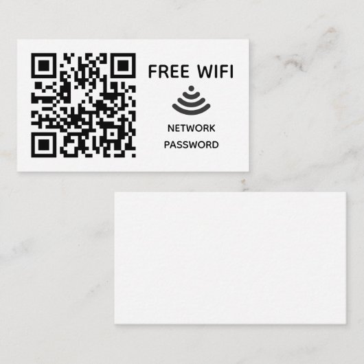 Carte D'accompagnement Analyser pour connecter Free Wifi Business qr code (Devant / Derrière)