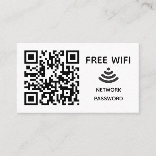 Carte D'accompagnement Analyser pour connecter Free Wifi Business qr code (Devant)