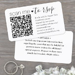 Carte D'accompagnement Analysez-moi QR RSVP & Détails Mariage de script s<br><div class="desc">Simplifiez les réponses RSVP et fournissez tous les détails importants avec les cartes de boîtier QR modernes chic. Tout le texte est simple à customiser, y compris le libellé qui dit "scannez-moi vers rsvp". Pour créer votre propre code QR à l'aide du générateur, tapez simplement l'URL du site Web dans...</div>