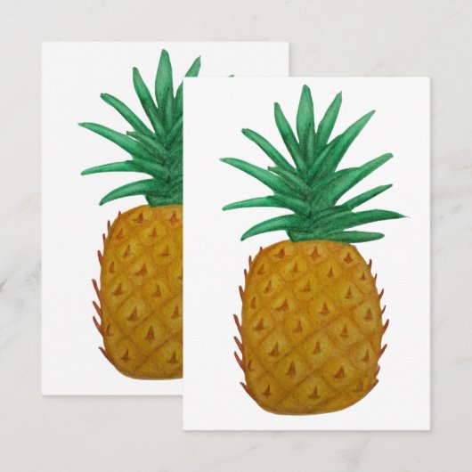 Carte D'accompagnement Ananas (Devant / Derrière)