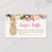Carte D'accompagnement Ananas Tropical Floral Douche Raffle (Devant)
