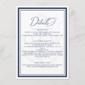 Carte D'accompagnement Ancre Bleu Marine Mariage nautique Détails (Devant)