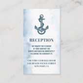 Carte D'accompagnement Ancre de plage côtière Direction du Mariage nautiq (Devant)