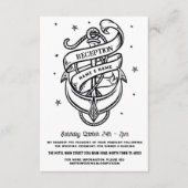 Carte D'accompagnement Ancre De Réception Mariage Couteau Tatouage tradit (Devant)
