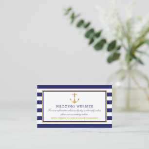 Carte D'accompagnement Ancre d'or nautique, Marine & Gold Mariage site